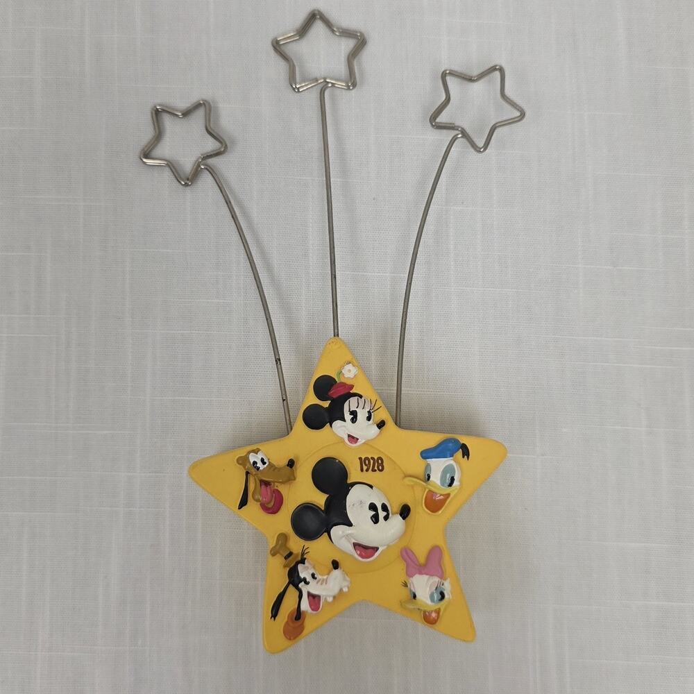 Disney Mickey Mouse 2001 Star Photo Memo Holder Minnie Donald Goofy Pluto Daisy